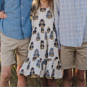 Pink Chicken Girls Kelsey Dress in White Flowerette